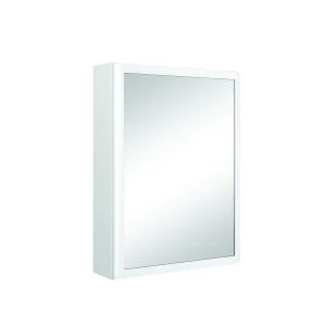 Image of Wickes Bettona Curved Mirror Bathroom Cabinet - White 550mm
