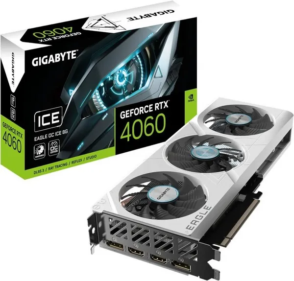 Image of Gigabyte GeForce RTX 4060 Ti EAGLE ICE OC 8GB GDDR6 Graphics Card