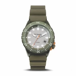 Image of Columbia CSC04-004 Pacific Outlander Grey 3-Hand Date Olive Silicone Watch