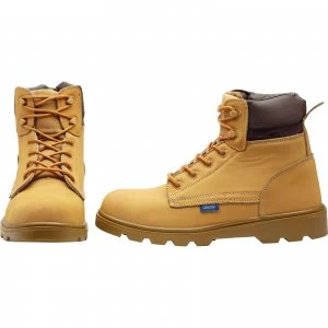 Image of Draper Mens Nubuck Style Safety Boots Tan Size 9