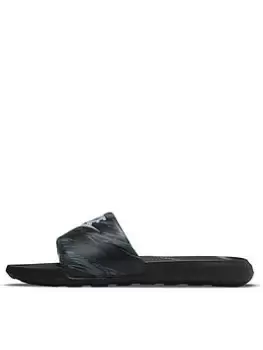 Image of Nike Victori One Printed Slide, Black/Grey, Size 9, Men