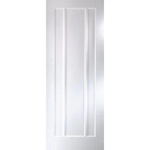 Image of 3 panel Patterned Unglazed Traditional Smooth White Internal Door (H)1981mm (W)838mm
