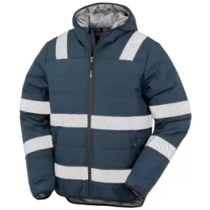 Image of Result Genuine Recycled Mens Ripstop Padded Jacket (S) (Navy)