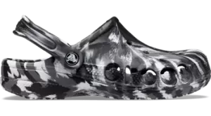 Image of Crocs Baya Marbled Clogs Unisex Black / White W4/M3