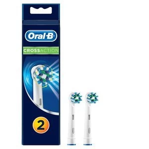 Image of Oral B Cross Action Replacement Heads Electric Toothbrush 2Pcs