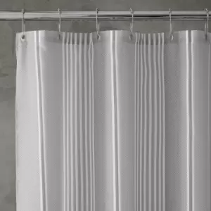 Image of Textured Stripe Shower Curtain