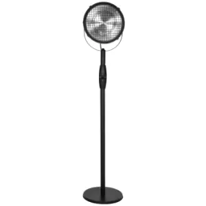 Image of La Hacienda Black Series Vintage Searchlight Heater - Carbon Fibre Elements 900W/1200/2100W IP54 - Black
