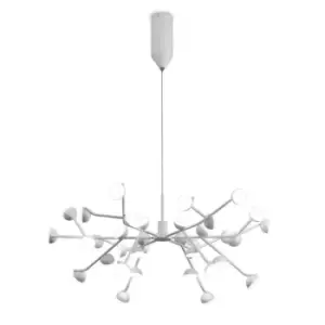 Image of Adn 36 Light Ceiling Pendant, Round 74cm, 100W LED, 3000K, 5500lm, White