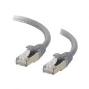 Image of C2G 0.3m Cat6a Booted Shielded (SSTP) Network Patch Cable Grey