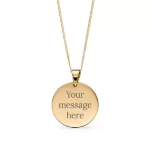 Image of JG Signature 9ct Gold Disc Necklace