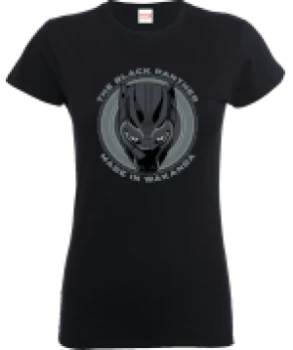 Image of Black Panther Made in Wakanda Womens T-Shirt - Black - XXL