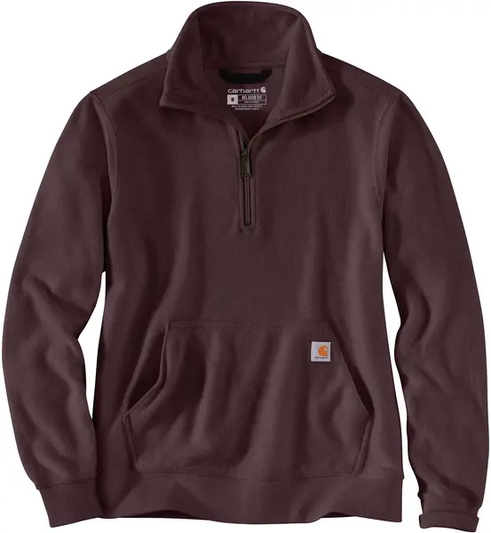 Image of Carhartt Midweight Half Zip Ladies Sweatshirt, purple, Size M for Women