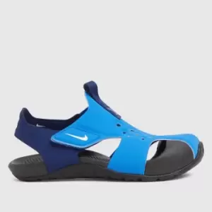 Image of Nike Blue Sunray Protect 2 Boys Junior Sandals