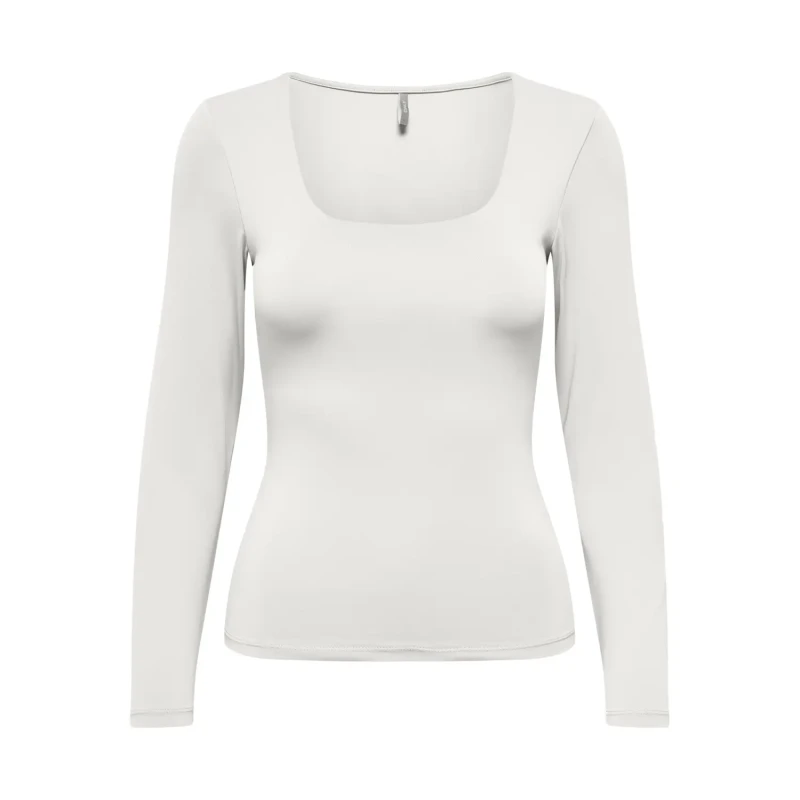 Image of Only Womens long sleeve T-Shirt Only Lea 2-way Blanc Female S