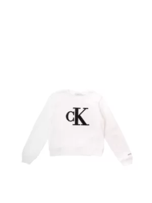 Image of CALVIN KLEIN Crewneck Girls White cotone