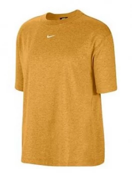 Image of Nike Nsw Essential Tee, Ochre, Size S, Women