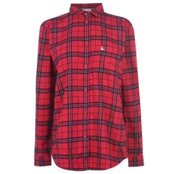 Image of Jack Wills Guilden Check Boyfriend Shirt - Red