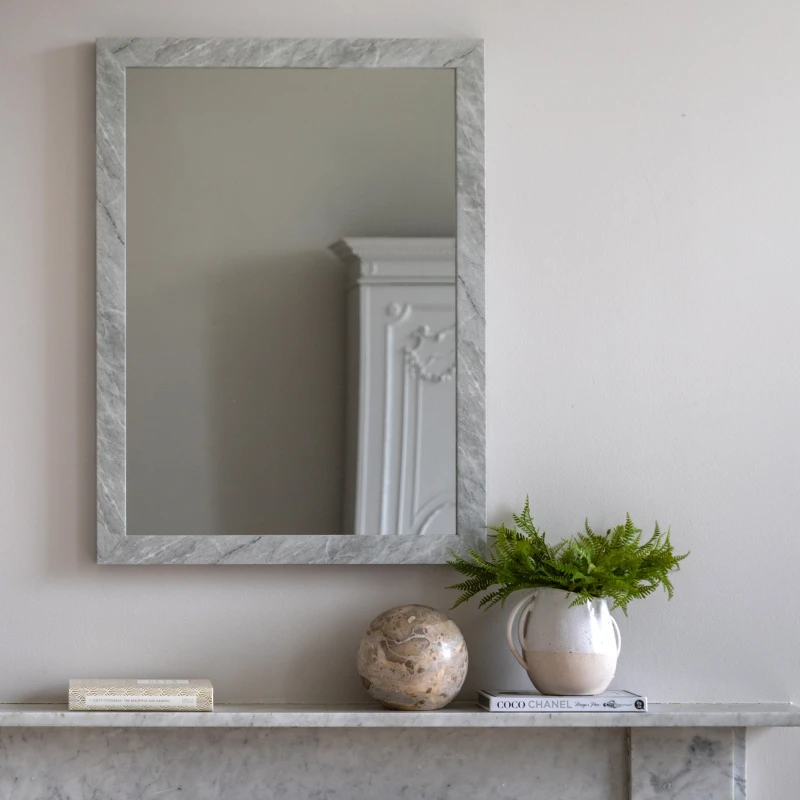 Image of Alora Marbled Rectangle Wall Mirror