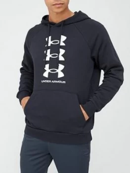 Image of Urban Armor Gear Rival Fleece Multi Logo Hoodie - Black/White