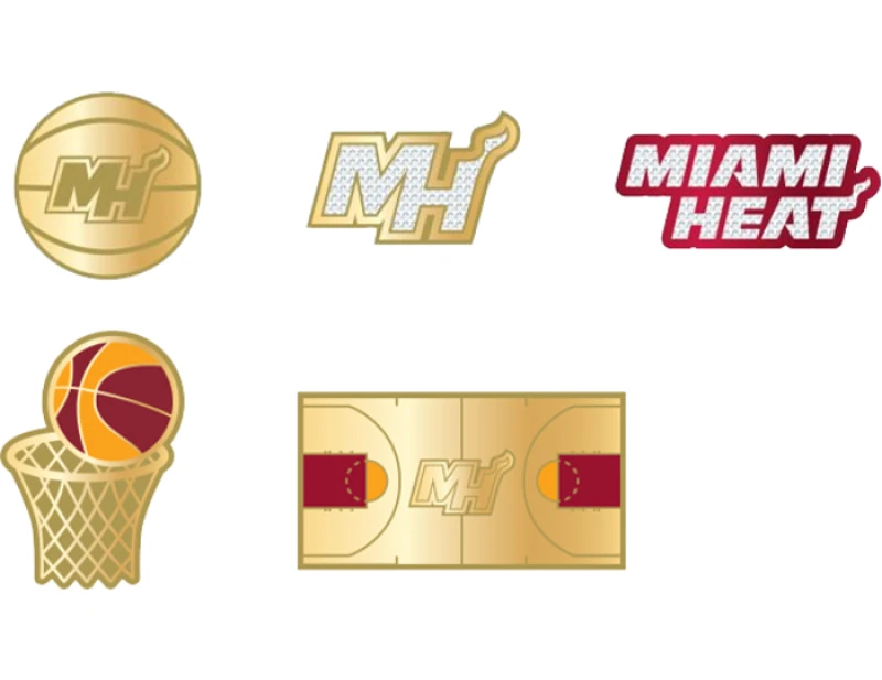 Image of Crocs Nba Miami Heat Elevated 5er Pack Mulitcolor 1SIZE