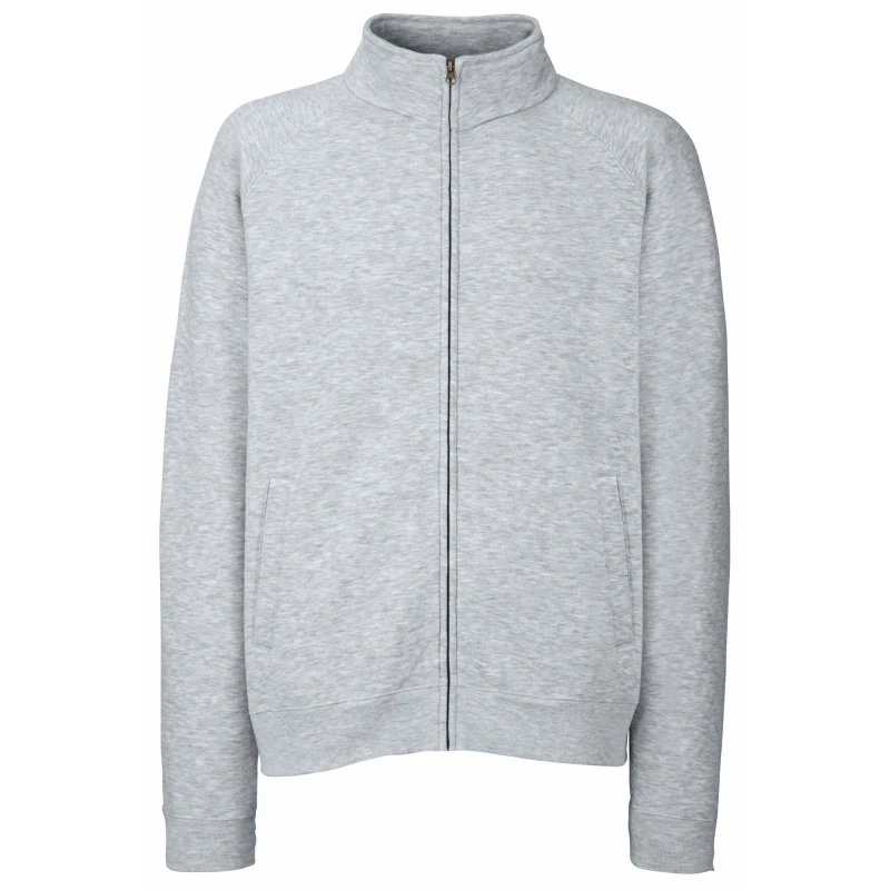 Image of Fruit Of The Loom Fruit of the Loom Men Full Zip Sweat Jacket in Grey Size: Small Grey S Male 5055747642391