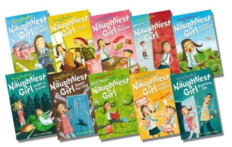 Image of Enid Blyton Books Naughtiest Girl 10 Book Collection Set Again,Keeps a Secret Paperback Enid Blyton Books
