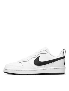 Image of Nike Court Borough Low 2 Junior Trainer - White Black, White/Black, Size 4