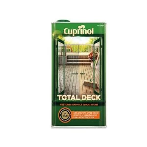 Image of Cuprinol Total Deck Restore & Oil Wood Clear 5 litre