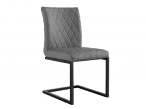 Image of Kenmore Flynn Grey Faux Leather Dining Chair