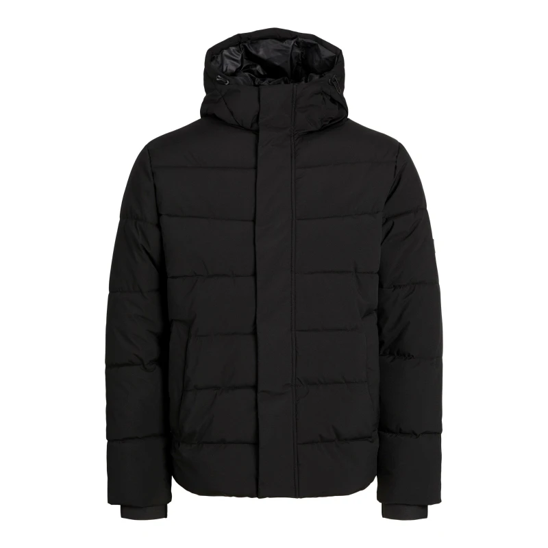 Image of Jack and Jones Mens Clean Quilted Insulated Puffer Jacket Black male XL