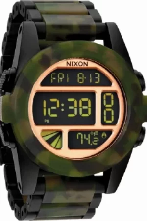Image of Mens Nixon The Unit Ss Alarm Chronograph Watch A360-1428