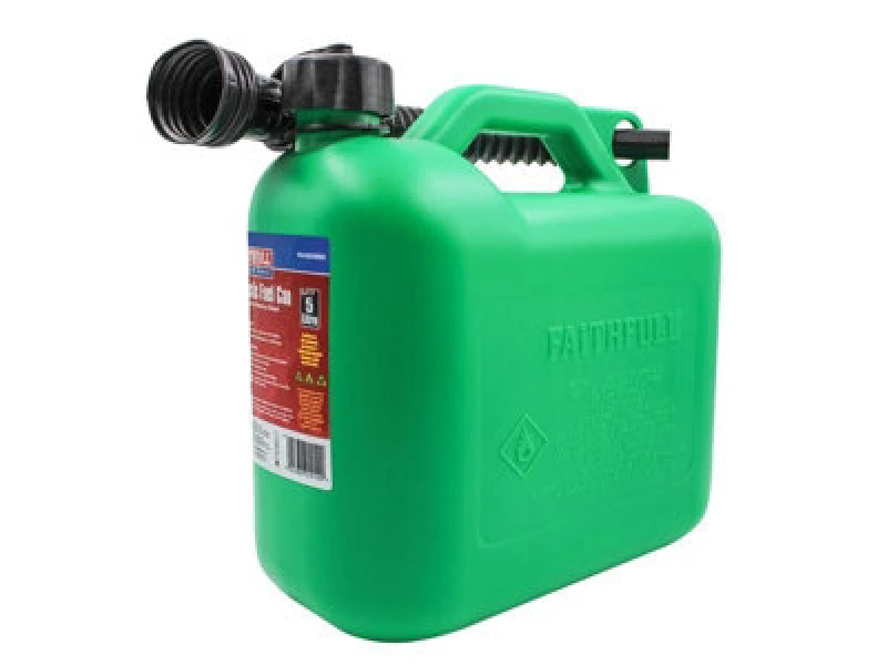 Image of Faithfull FAIAUCAN5G Plastic Fuel Can Green 5 litre FAIAUCAN5G