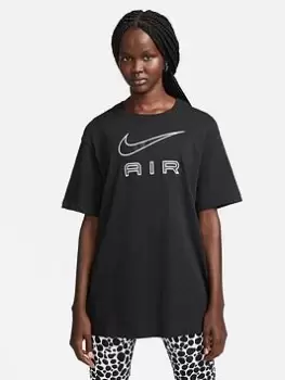 Image of Nike Nsw Boyfriend T-Shirt, Black/White, Size L, Women