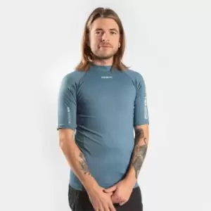 Image of Gul Uv Recore Fl Ss Rashguard - Blue STONE