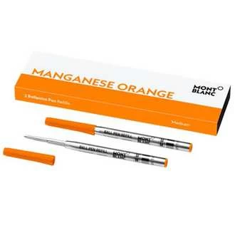 Image of Mont Blanc - 2 Ballpoint Pen Refills (m) Manganese Orange - Ballpoint Pen Refill - Orange