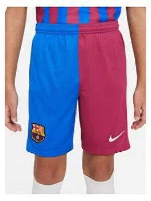 Image of Nike Barcelona Youth 21/22 Home Short, Blue, Size L