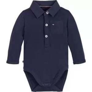Image of Tommy Hilfiger Tommy LS Polo Body Bb24 - Blue