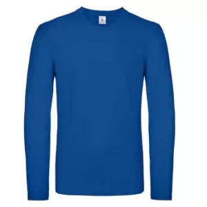 Image of B&C Mens #E150 Long Sleeve T-Shirt (4XL) (Royal Blue)
