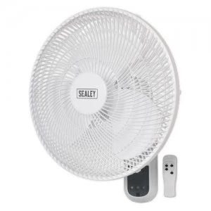 Image of Sealey 16" 3 Speed Wall Fan with Remote Control