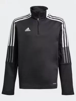 Image of Boys, adidas Tiro 21 Warm Top, Black, Size 7-8 Years