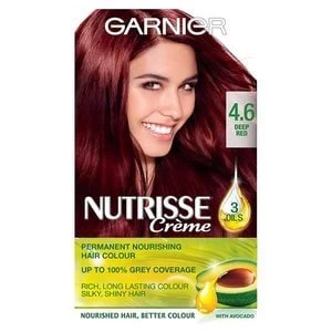 Image of Garnier Nutrisse 4.6 Deep Red Permanent Hair Dye Red