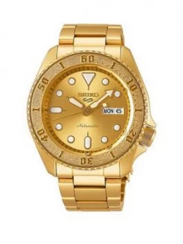 Image of Seiko Seiko Gold Sunray Daydate Automatic Dial Gold Stainless Steel Bracelet Mens Watch