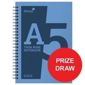 Image of Silvine A5 Notebook Wirebound Polypropylene 60gsm 160pp Assorted