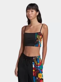 Image of adidas Originals Long-sleeve Top, Black/Multi, Size 6, Women