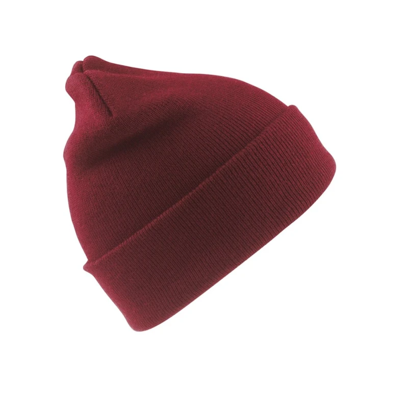 Image of Result Wool Ski Hat in Burgundy Burgundy Unisex One Size