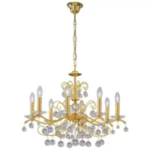 Image of Kolarz CARMEN 2 - Classic Crystal 8 Arm Chandelier Polished Gold, 8x E14
