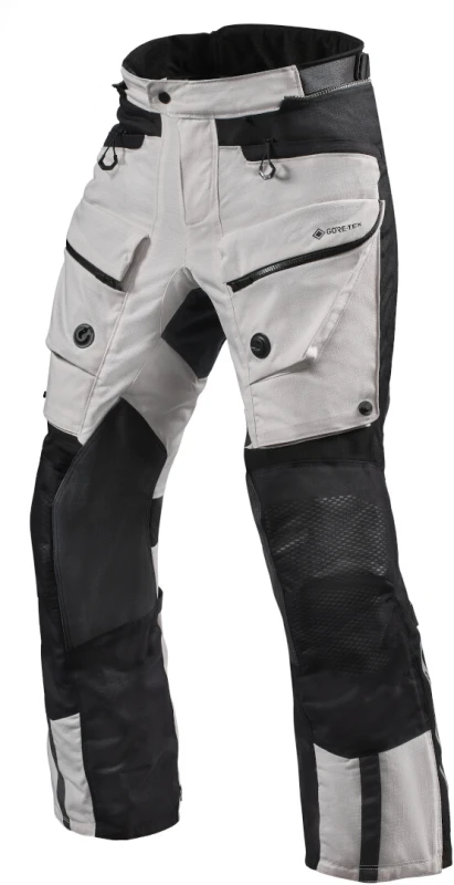 Image of Revit Defender 3 GTX Motorcycle Textile Pants, black-silver, Size 3XL for Men