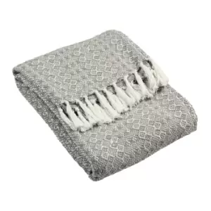 Image of Jewel Herringbone Throw Grey