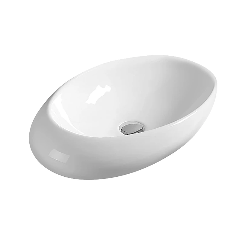 Image of Balterley Oval Ceramic Countertop Vessel without Overflow 490mm White