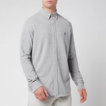 Image of Polo Ralph Lauren Mens Featherweight Mesh Long Sleeve Shirt - Andover Heather - S